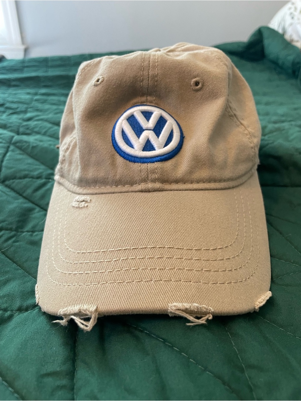 Volkswagen Tan Baseball Cap with Embroidered Logo